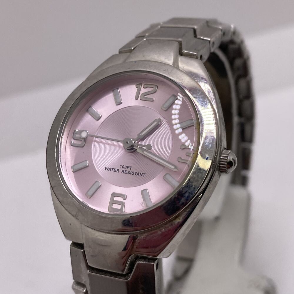 Womens Vintage Silver Tone Watch Works New Battery